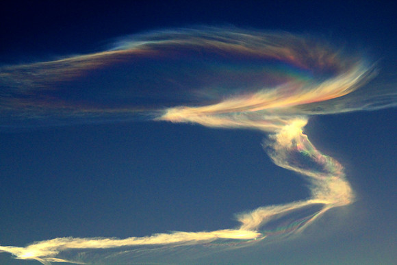 Sunrise Backlit Missile Contrail