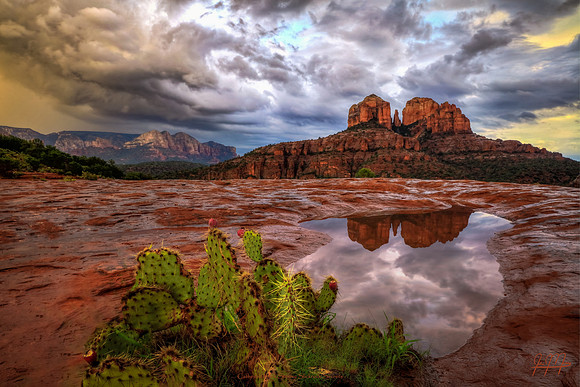 Cathedral Rock Stormy Slickrock Secrets