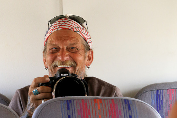 Charly Moore In The Back Of The Plane