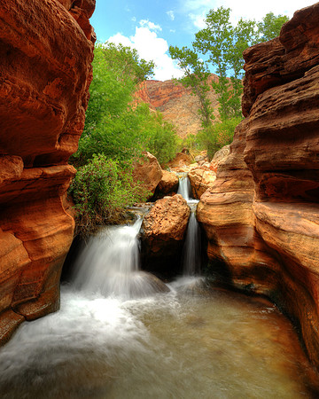 Spring-fed Falls of Deer Creek.